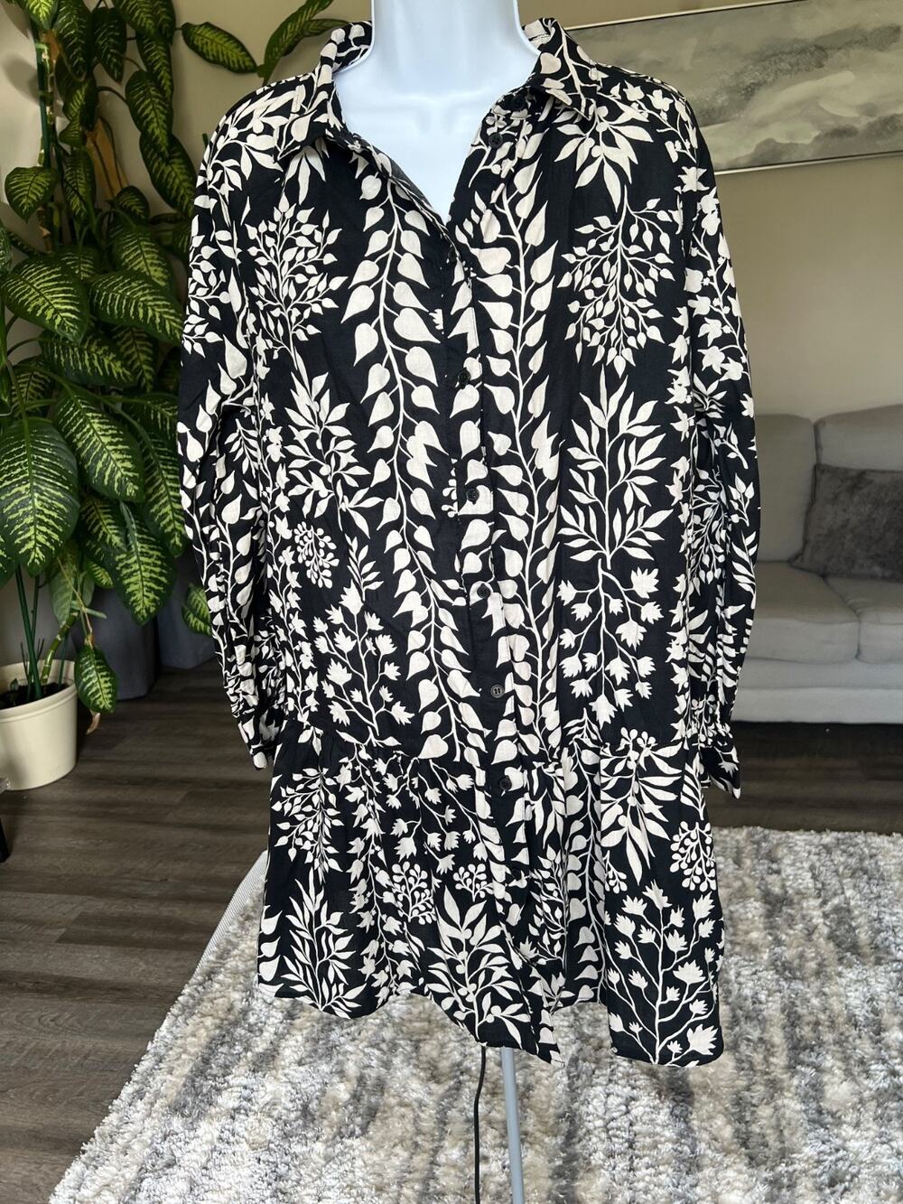 Womens H&M Small Dress Floral Pattern #782